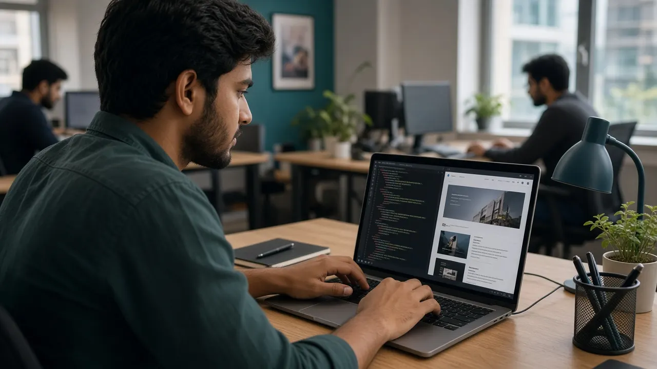 Web developer building modern websites and digital platforms